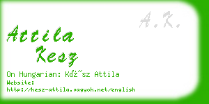 attila kesz business card